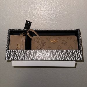 Tan Card Holder And Wallet Set